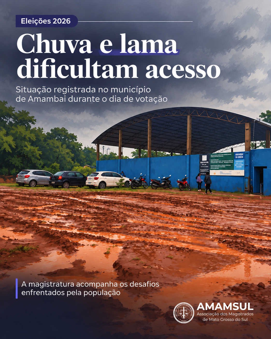 chuva e lama
